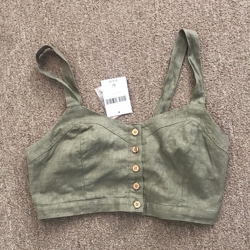 Button up crop top